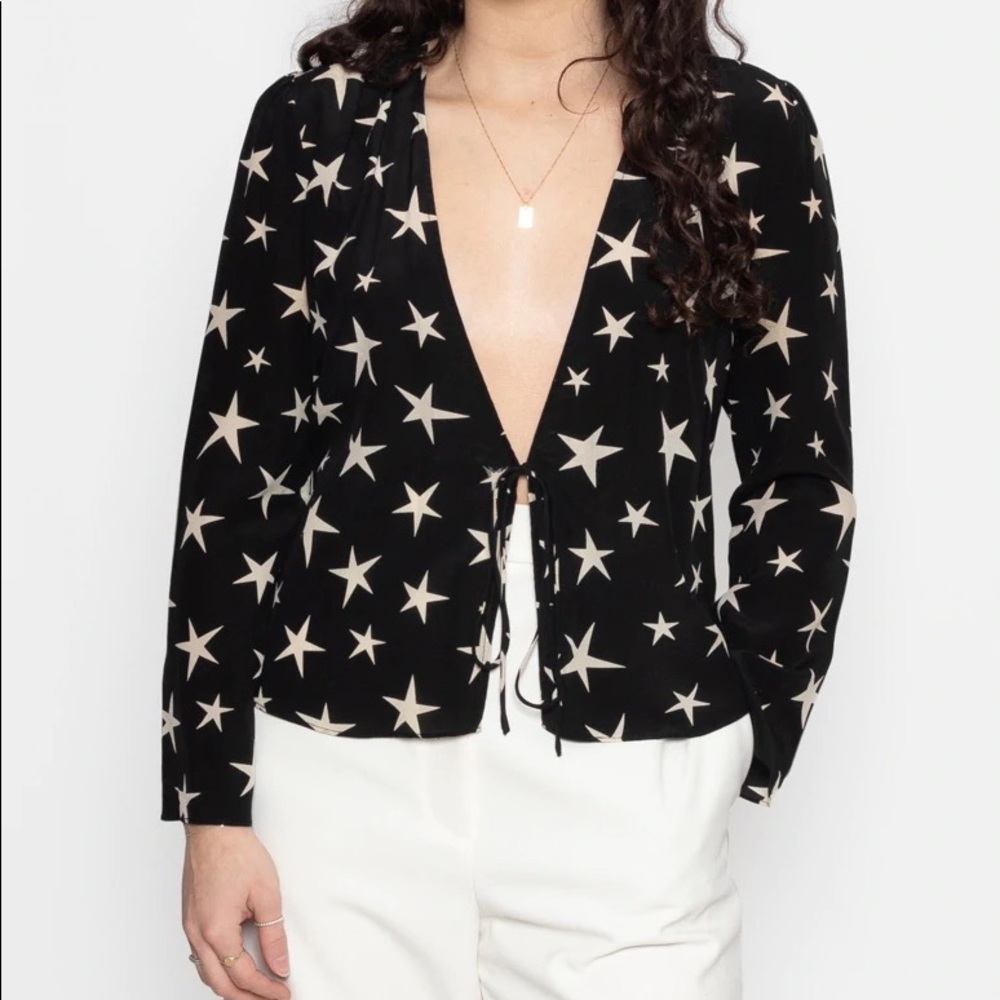 Realisation Par black & white star tie top